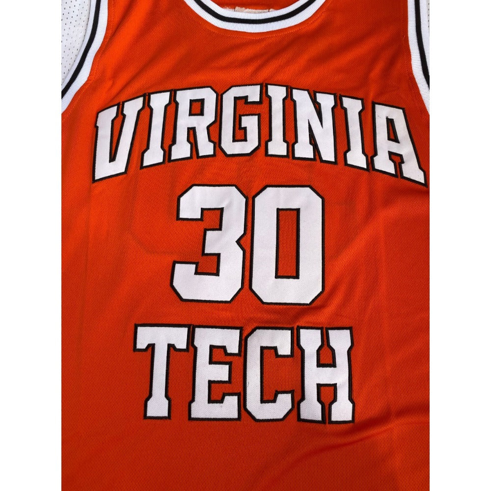 Dell Curry #30 Virginia College Basketball Jersey Orange