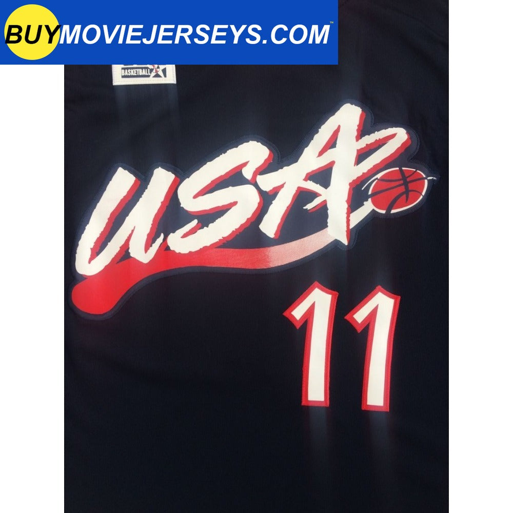 Karl Malone #11 USA Dream Team Basketball Jersey Dark Blue Color