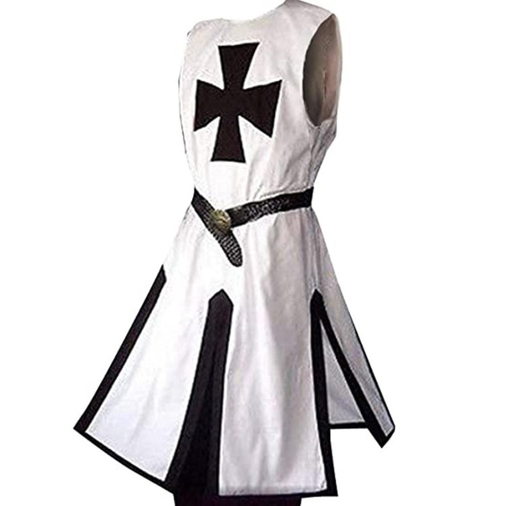 Medieval Tunic Royal Knight Renaissance Roman Mens Costume Warrior Crusader Belt