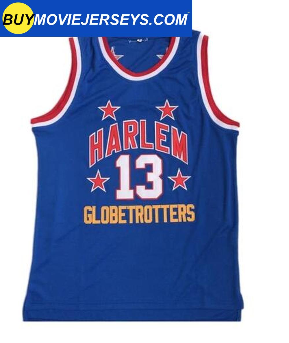 Wilt Chamberlain #13 Harlem Globetrotters Basketball Jersey – Blue